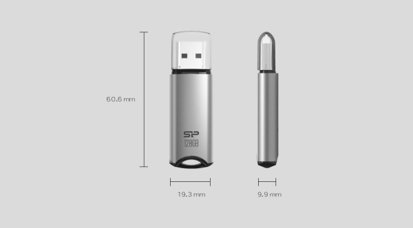Флеш накопитель 128GB Silicon Power Marvel - M02 Silver